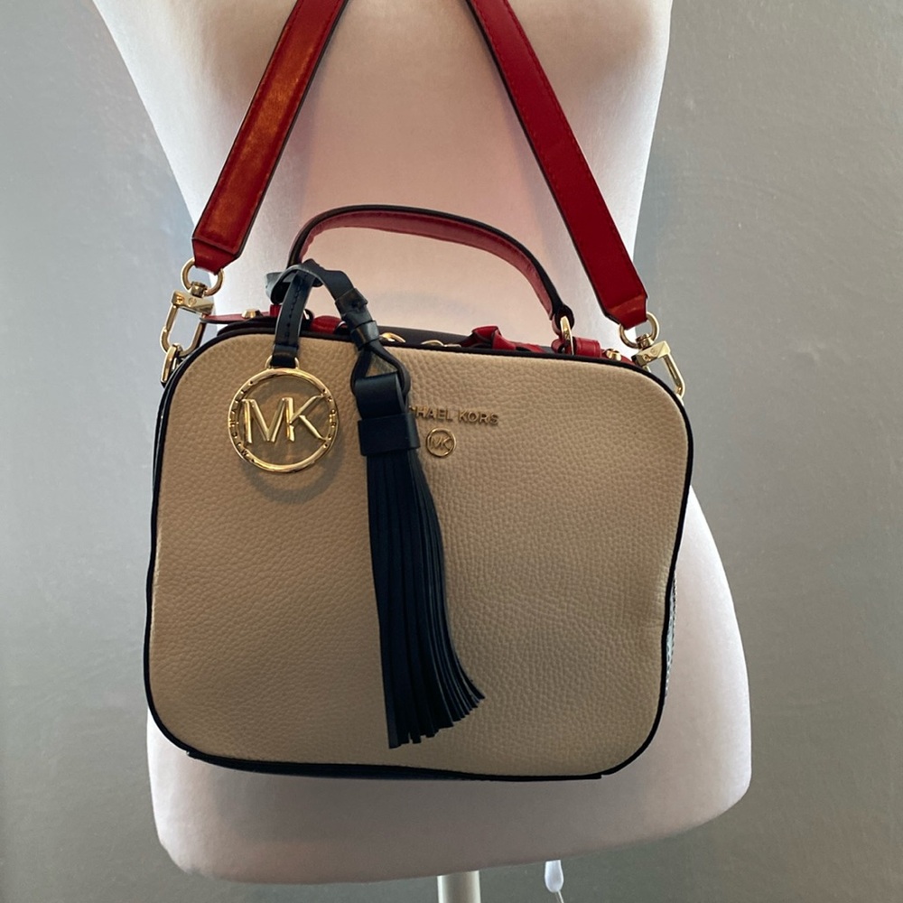 Michael Kors JET SET Lunch Box Style White blue red